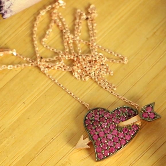 925 Sterling Silver ♥️ & cubic zirconia necklace - Picture 3 of 4